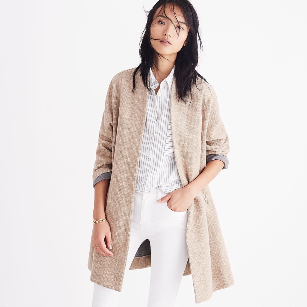 madewell stanza herringbone coat